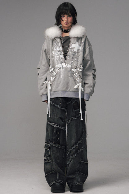 Back Garden Light Zipper Heavy Top