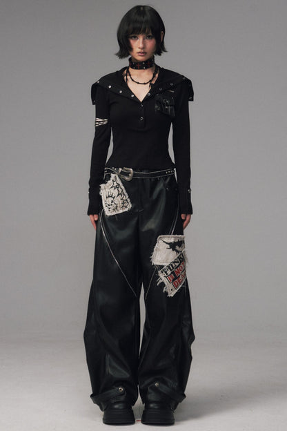 Lost Split Leather Pants