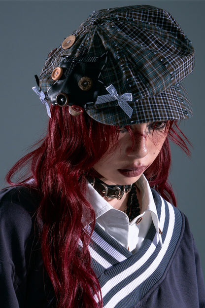 Starlight Plaid Newsboy Hat