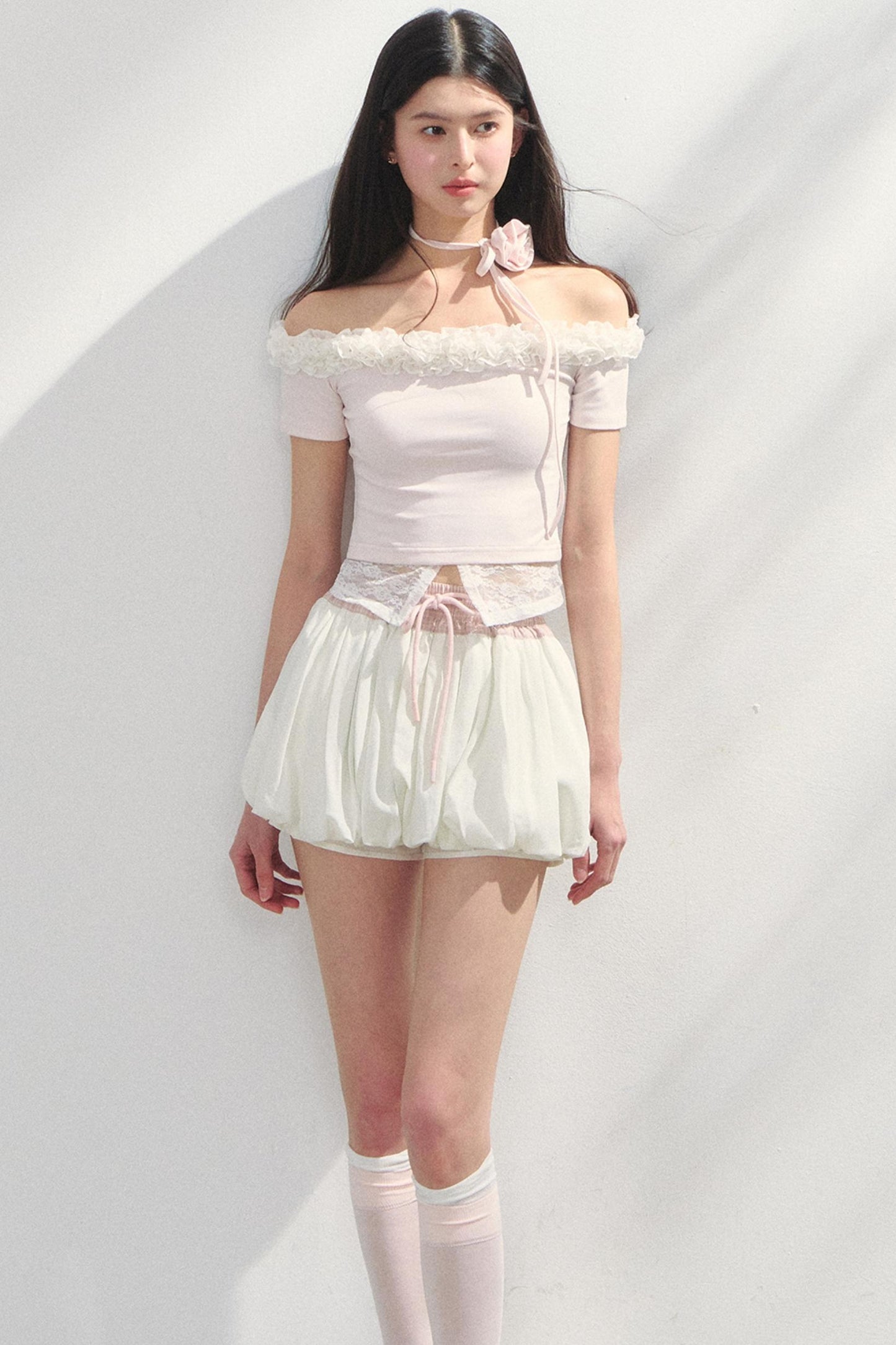 Lace Asymmetrical Top