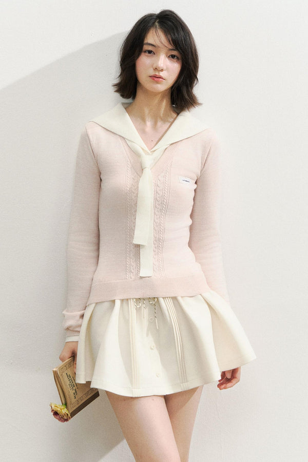 Collegiate Style Knit Layered Top