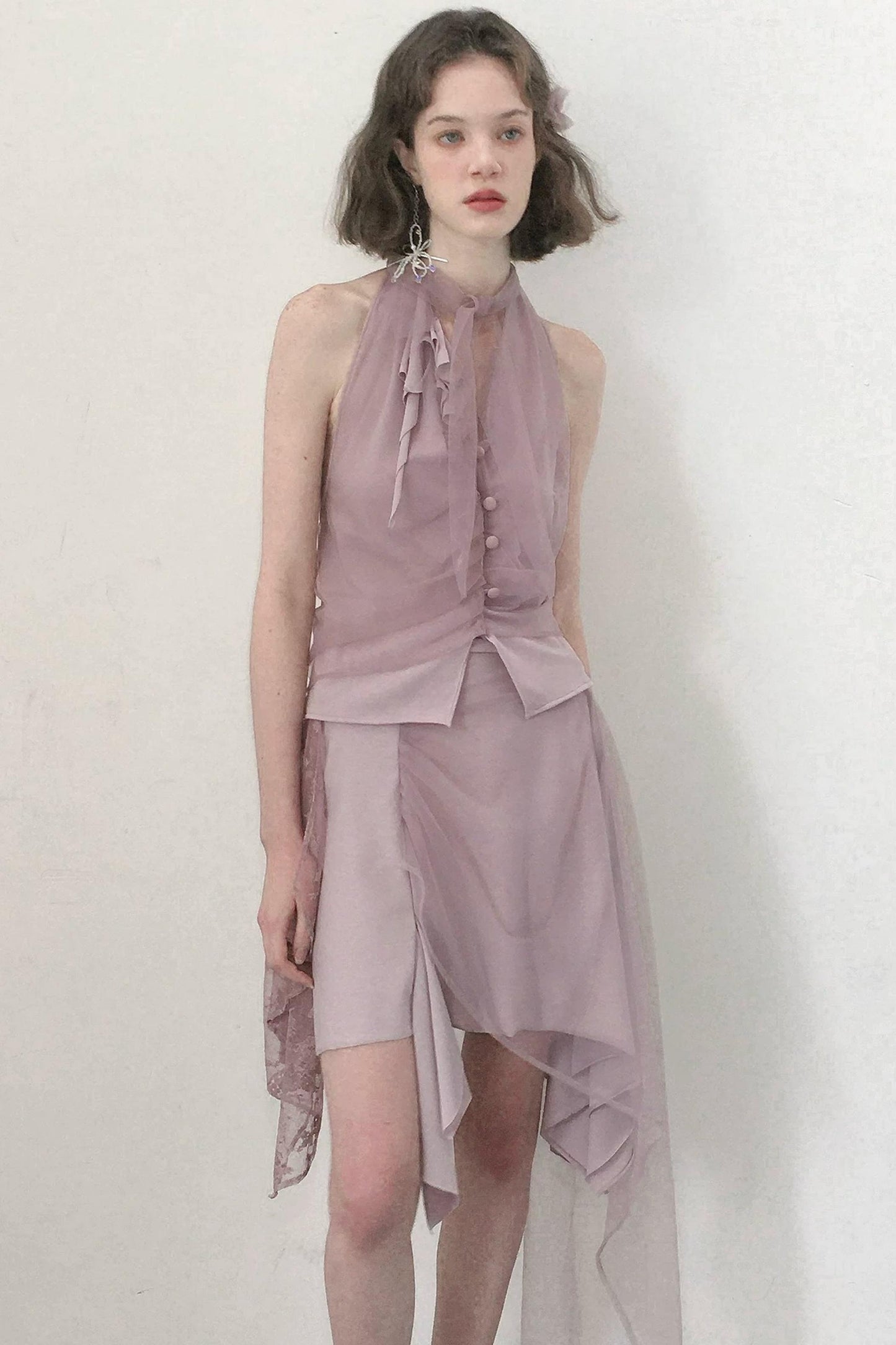 Misty Purple Lace Skirt