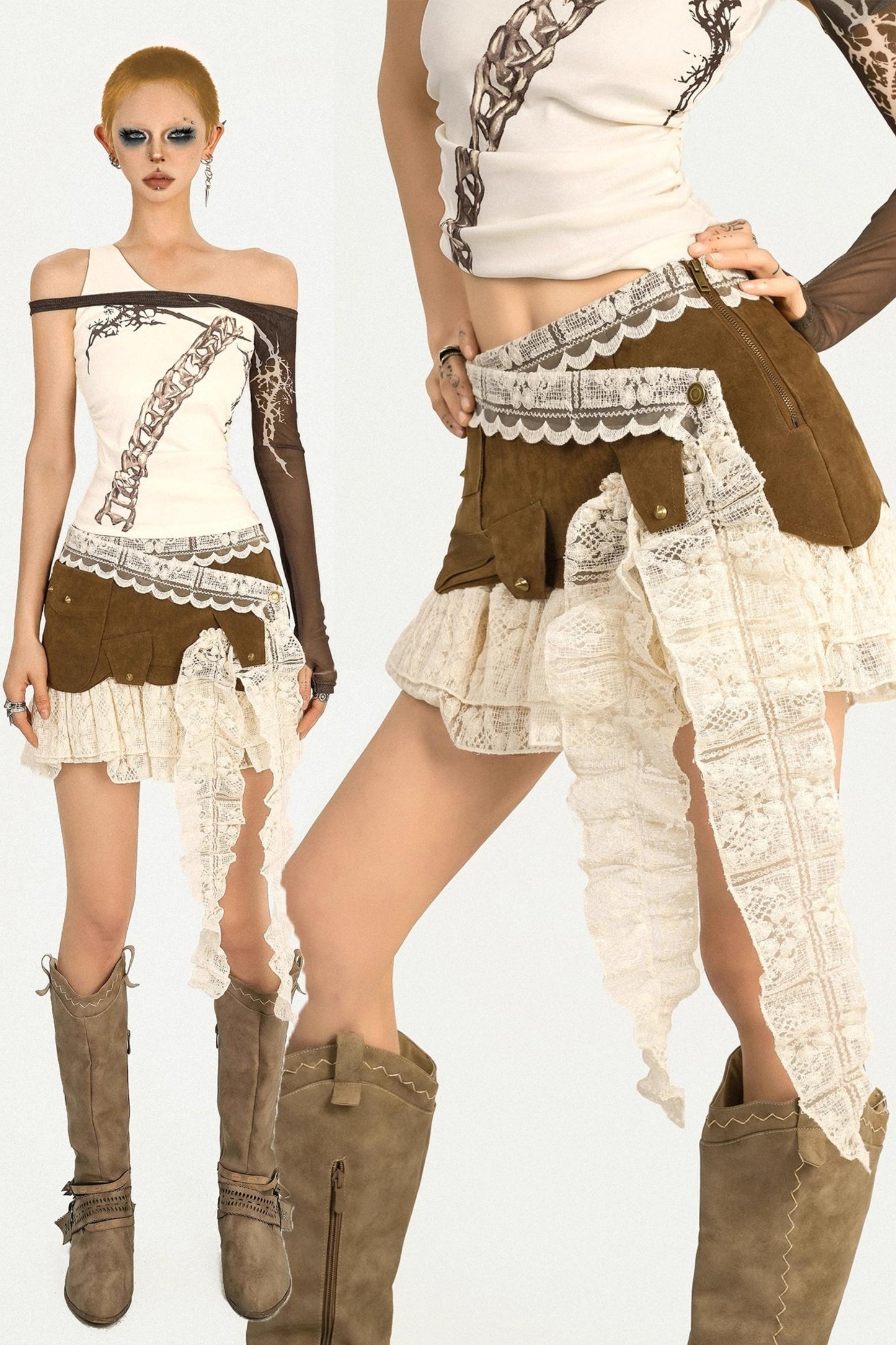 Cool Original Retro Lace Short Skirt