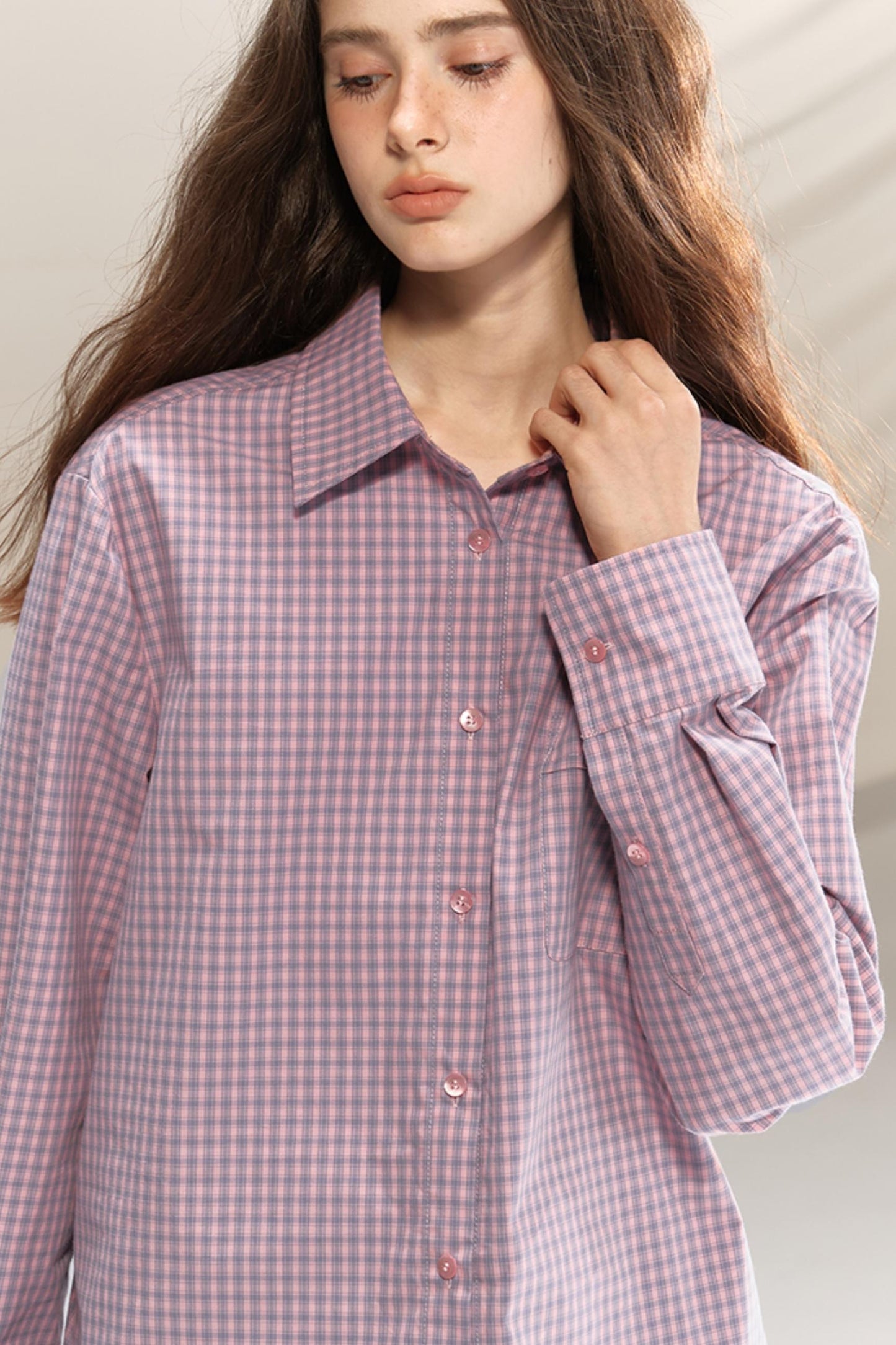 Soft Light Checkered Shirt