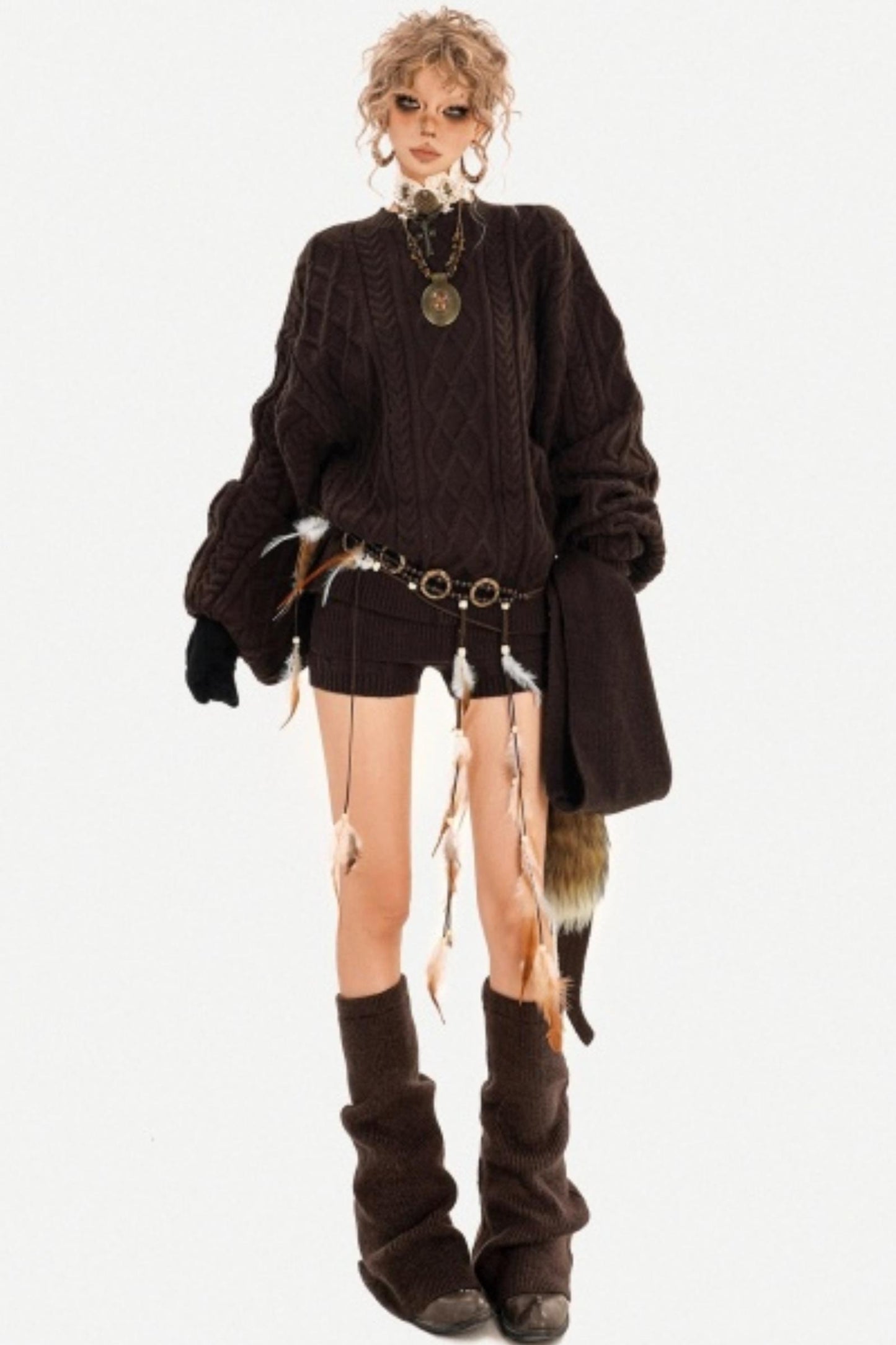 Milky Retro Sweater Set-Up