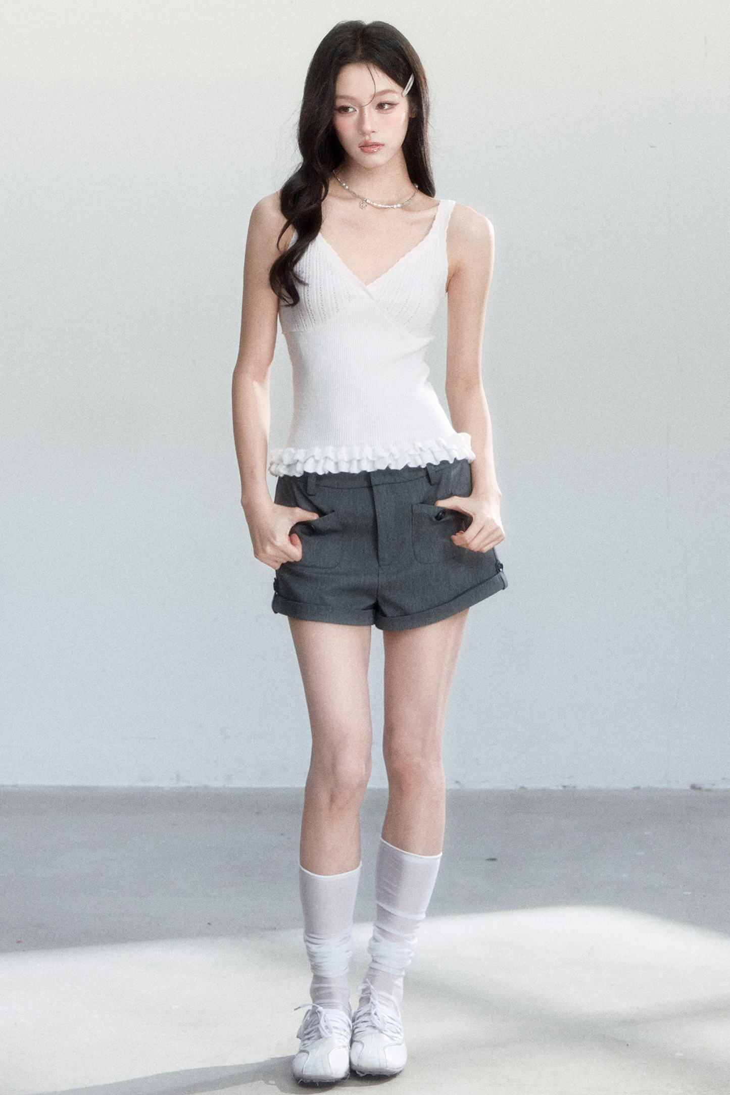Displaced Time A-Line Kurze Hose