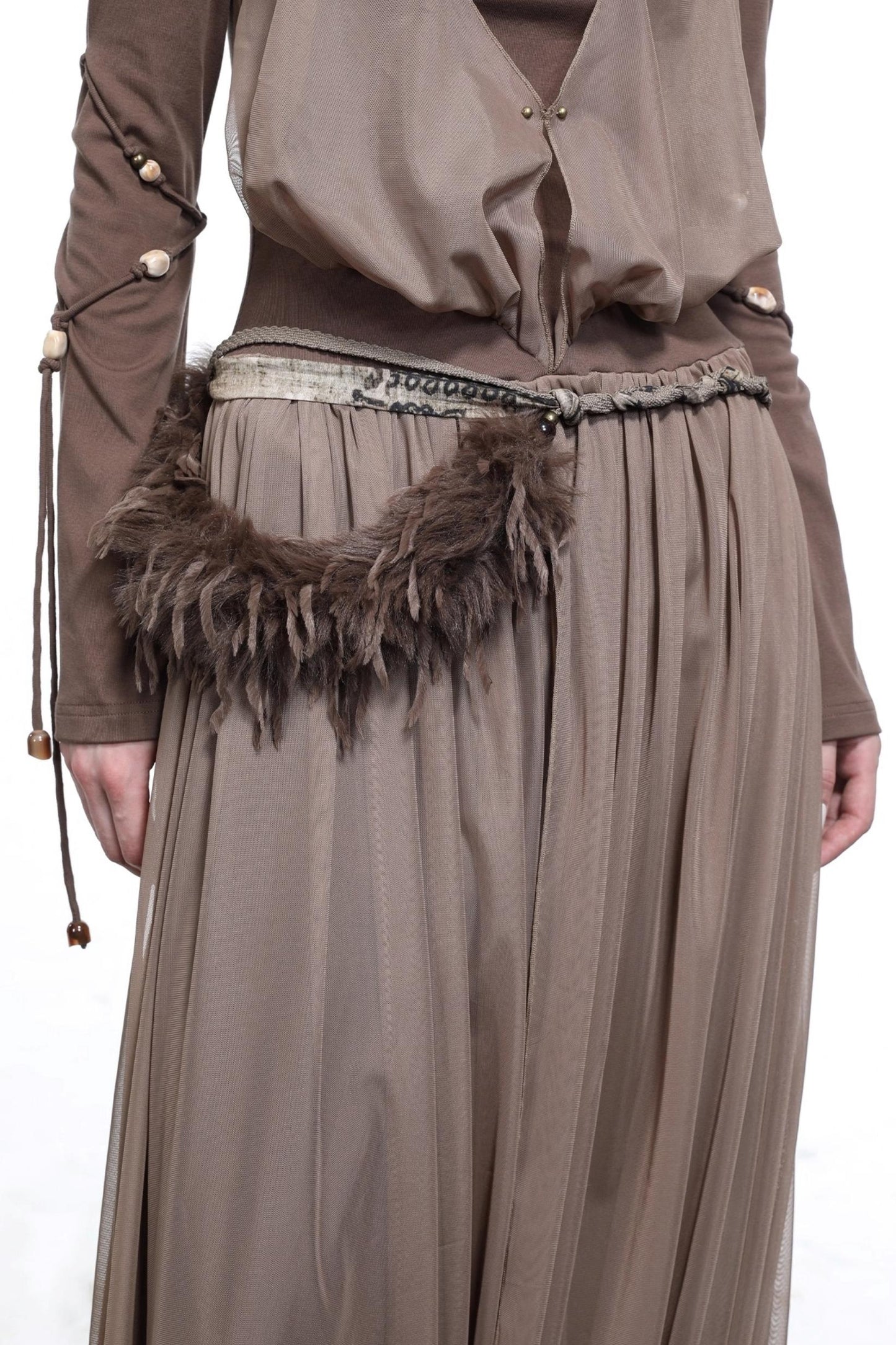 Patchwork Fur Waist Chain