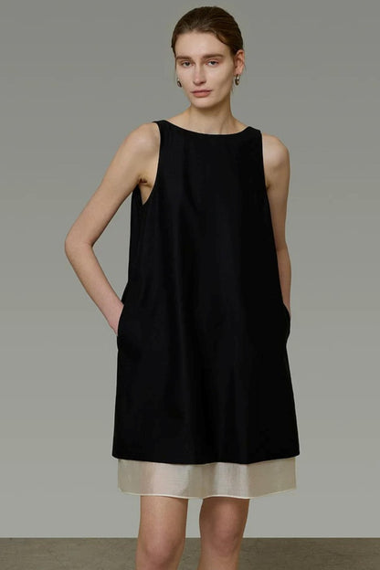 Color-Blocked Midi Dress
