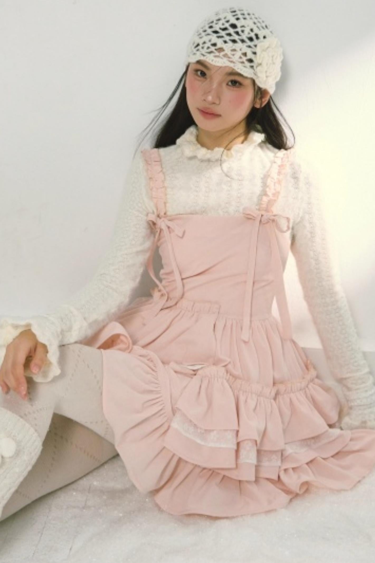Pink Corduroy Princess Dress