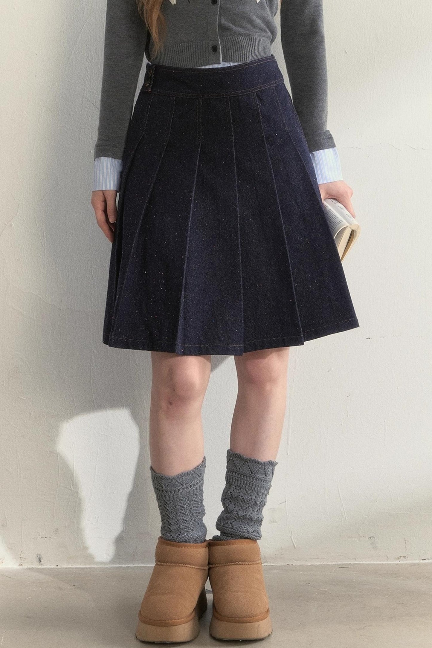 Retro Dot Denim Jacket Set-Up