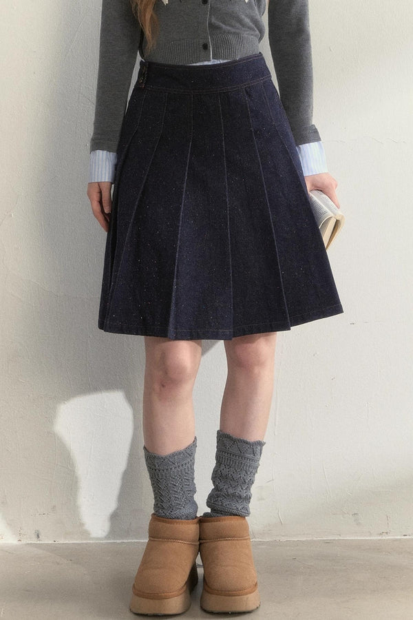 Retro Dot Denim Jacket Set-Up