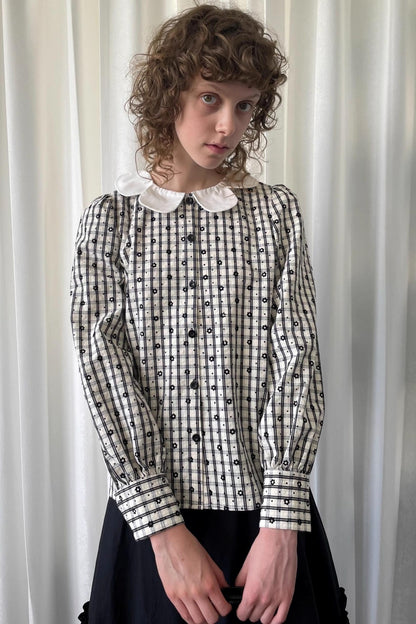 Puff Jacquard Plaid Shirt