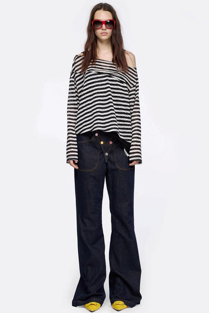 Spice Girl Style Off-the-Shoulder Top