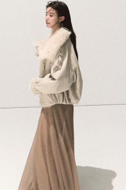 Soft Mist Shoulder Waist Dress