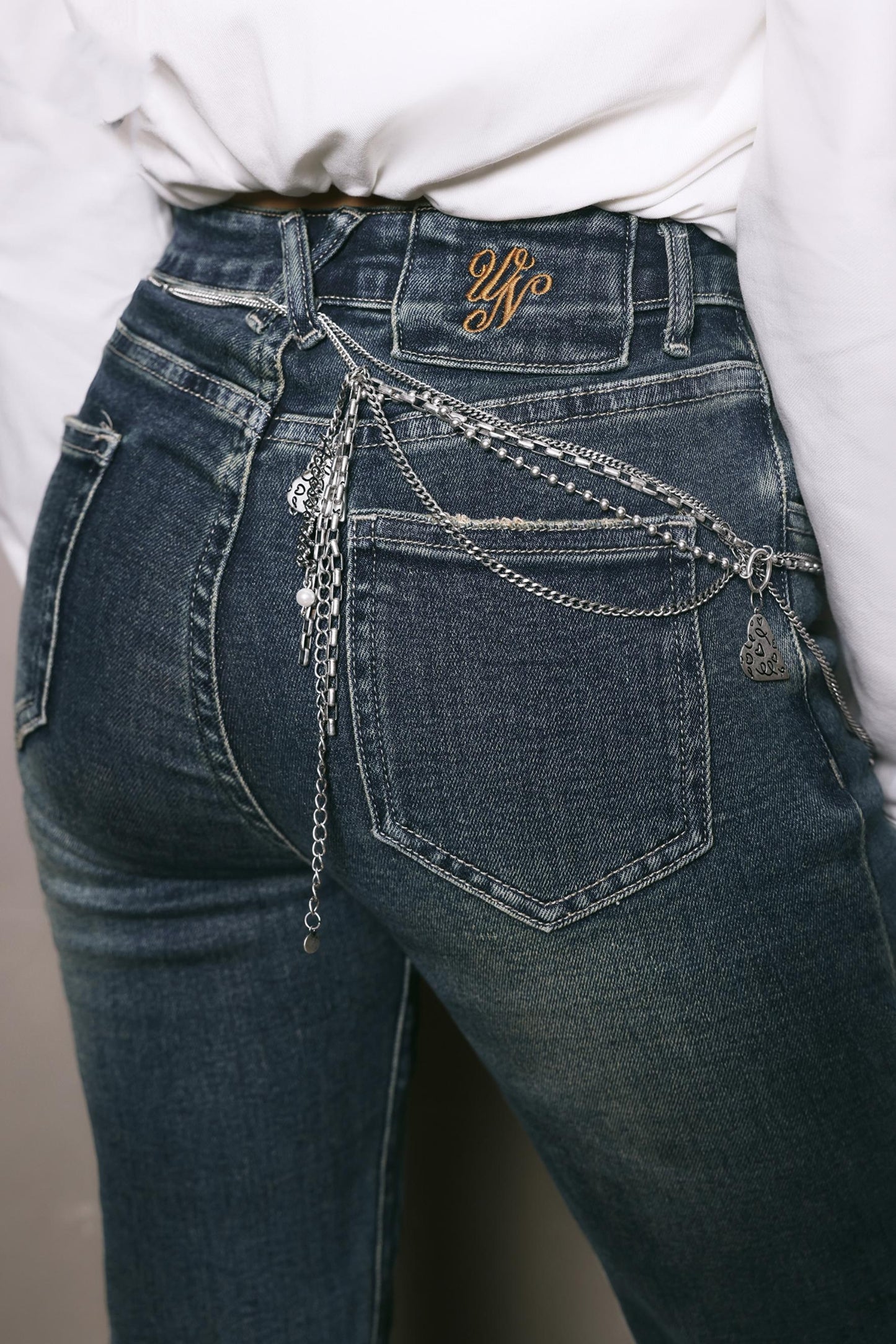 Blue High-Waisted Skinny Jeans