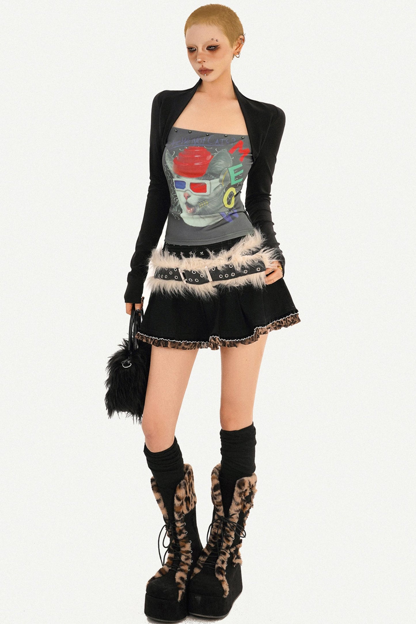 Bedrucktes zweiteiliges Bandeau-Top