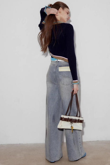 Stardust Color Distress Denim Pants