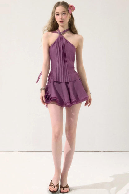 Chiffon Ruffle Skirt Set