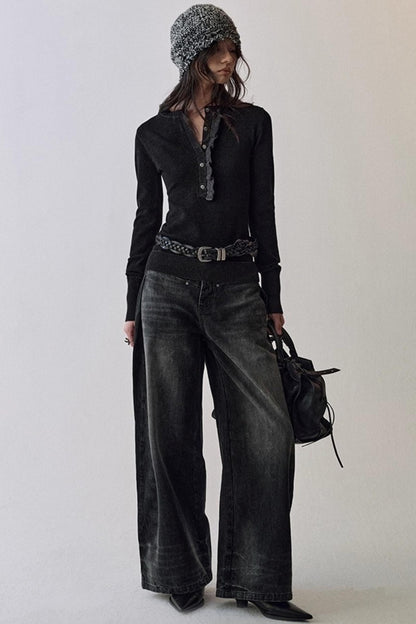 Straight Leg Gradient Scimitar Jeans