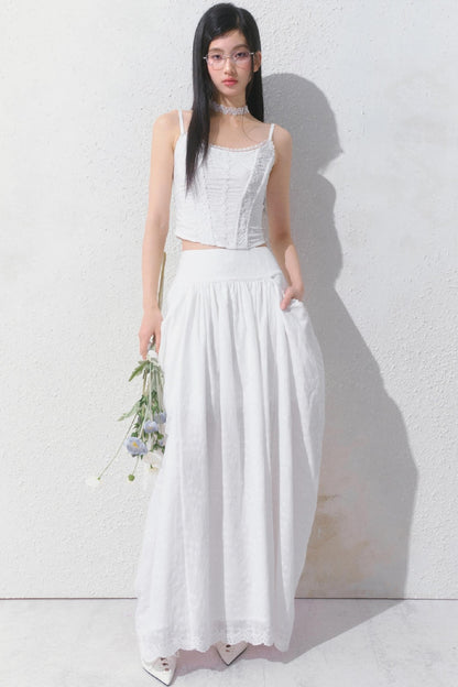 Dreamy White Lei Pod Skirt