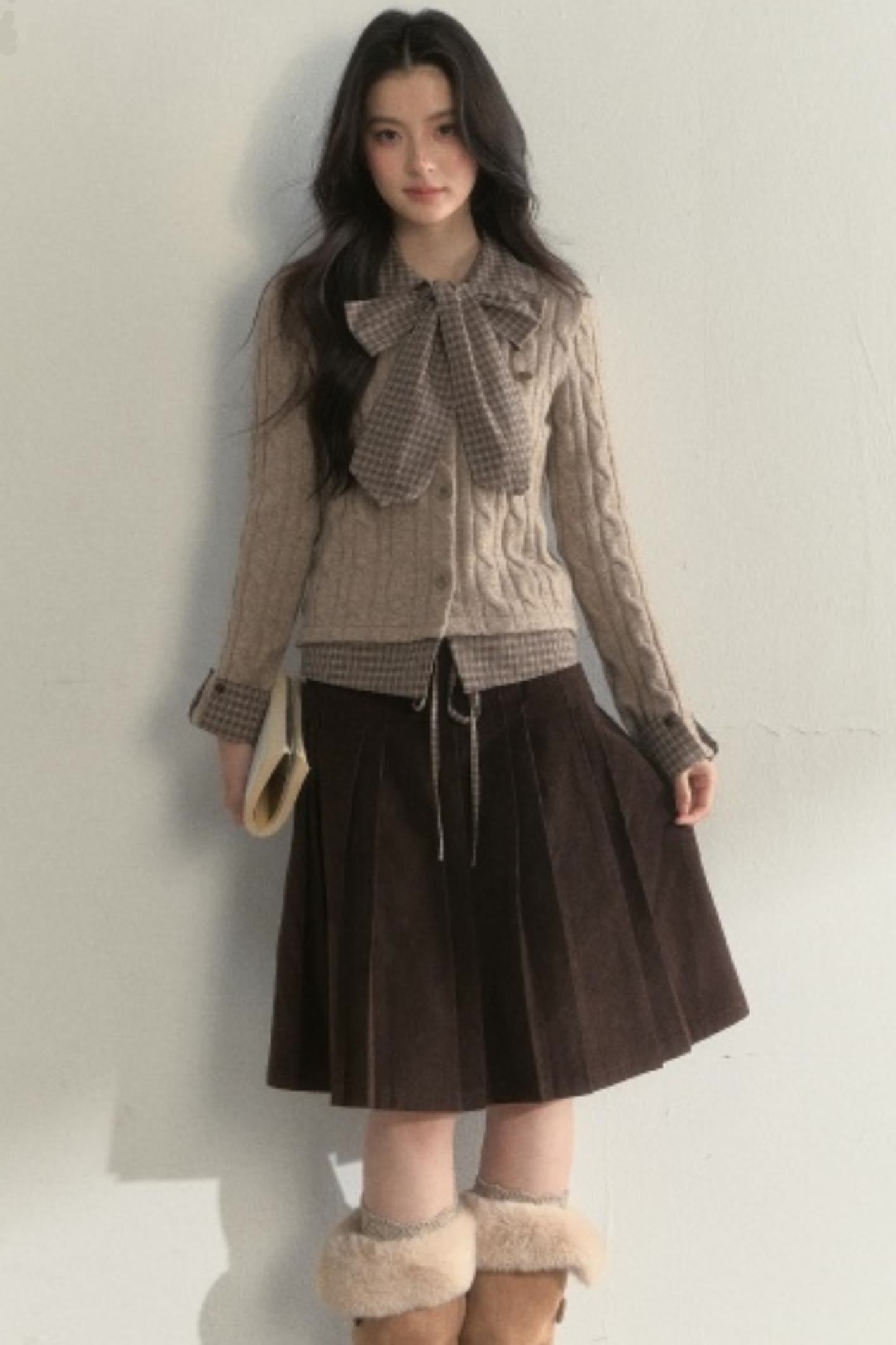 Retro Twist Knit Sweater