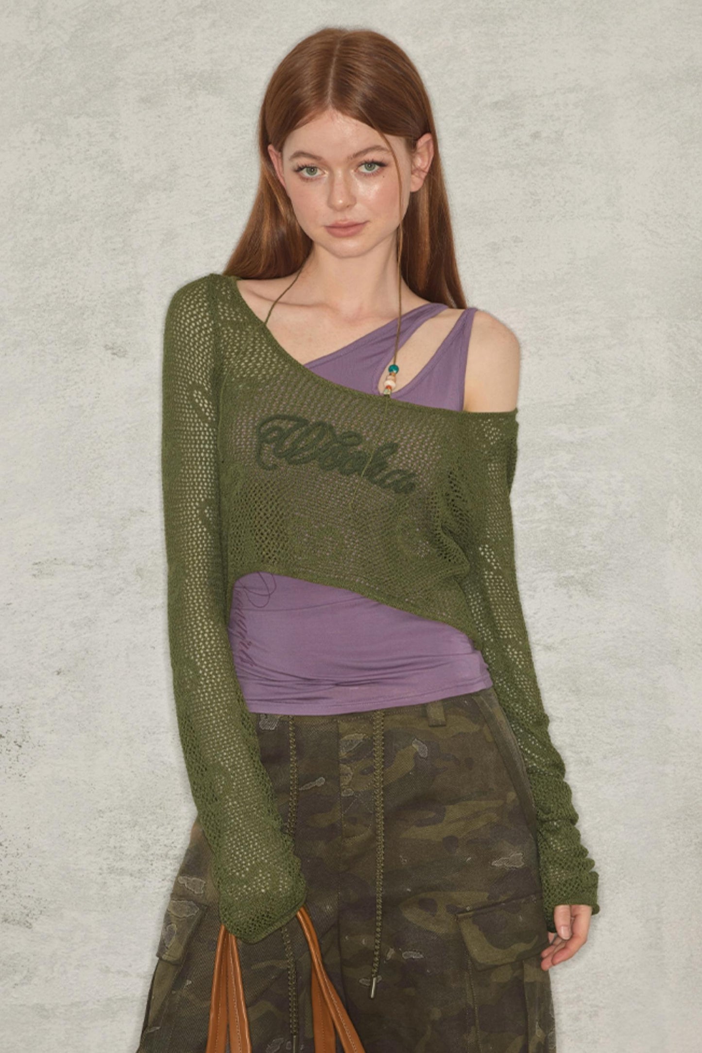 Holo Knit Asymmetric Top