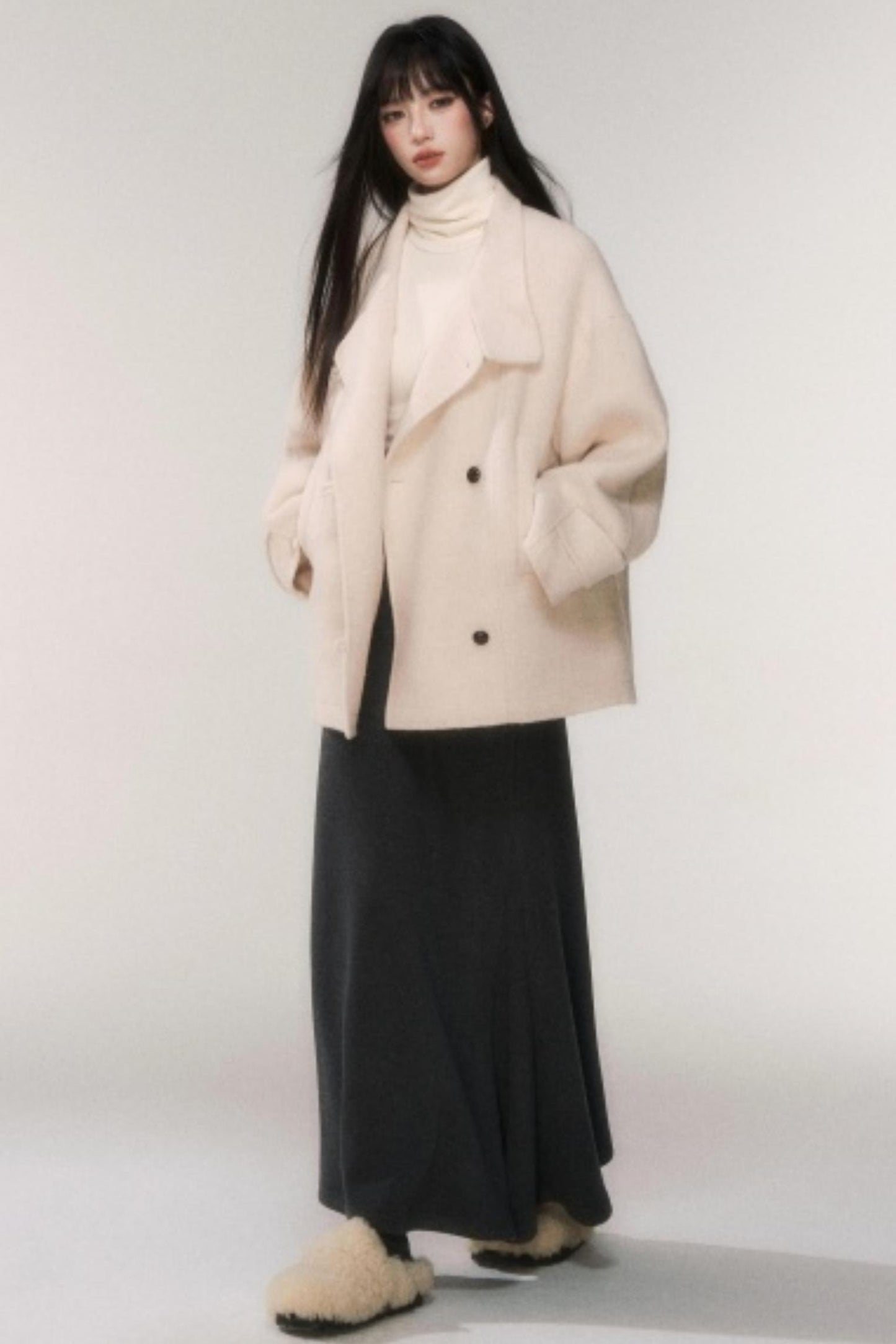 Thick Wool A-Line Skirt