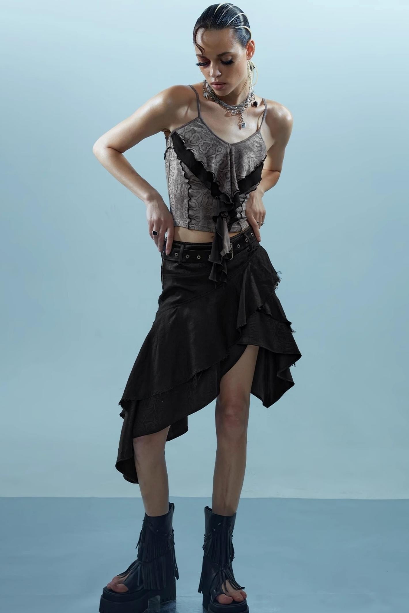 Ruffle Snake Camisole