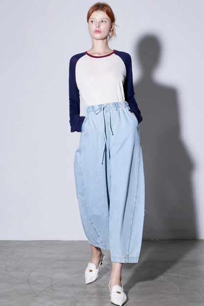 Relaxed Cotton Balloon Jeans