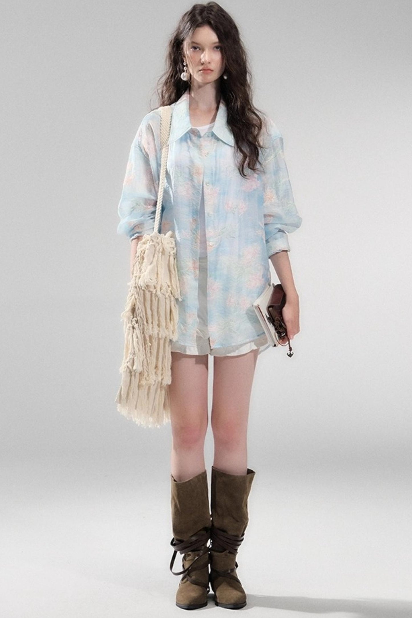 Resort Sunscreen Embroidery Shirt