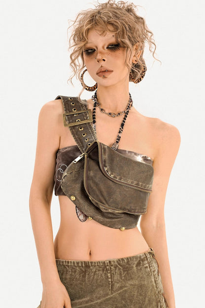 Distressed Spicy Girl Skirt Set-Up