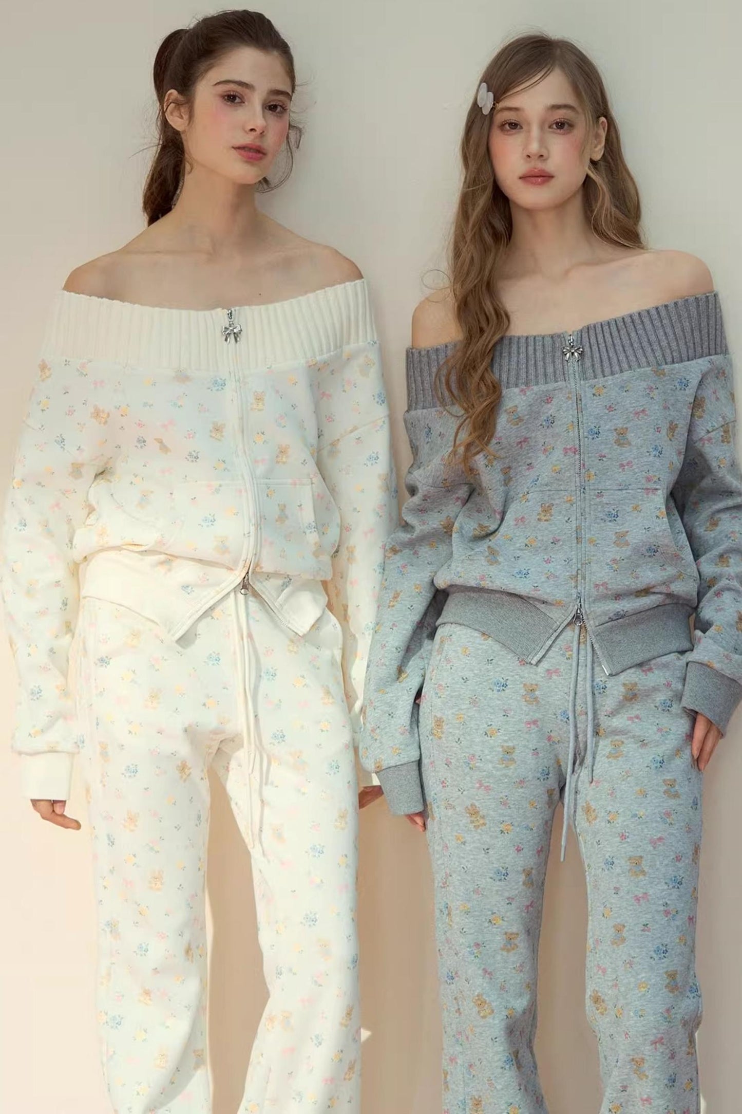 One-Shoulder Sweatshirt Set-Up