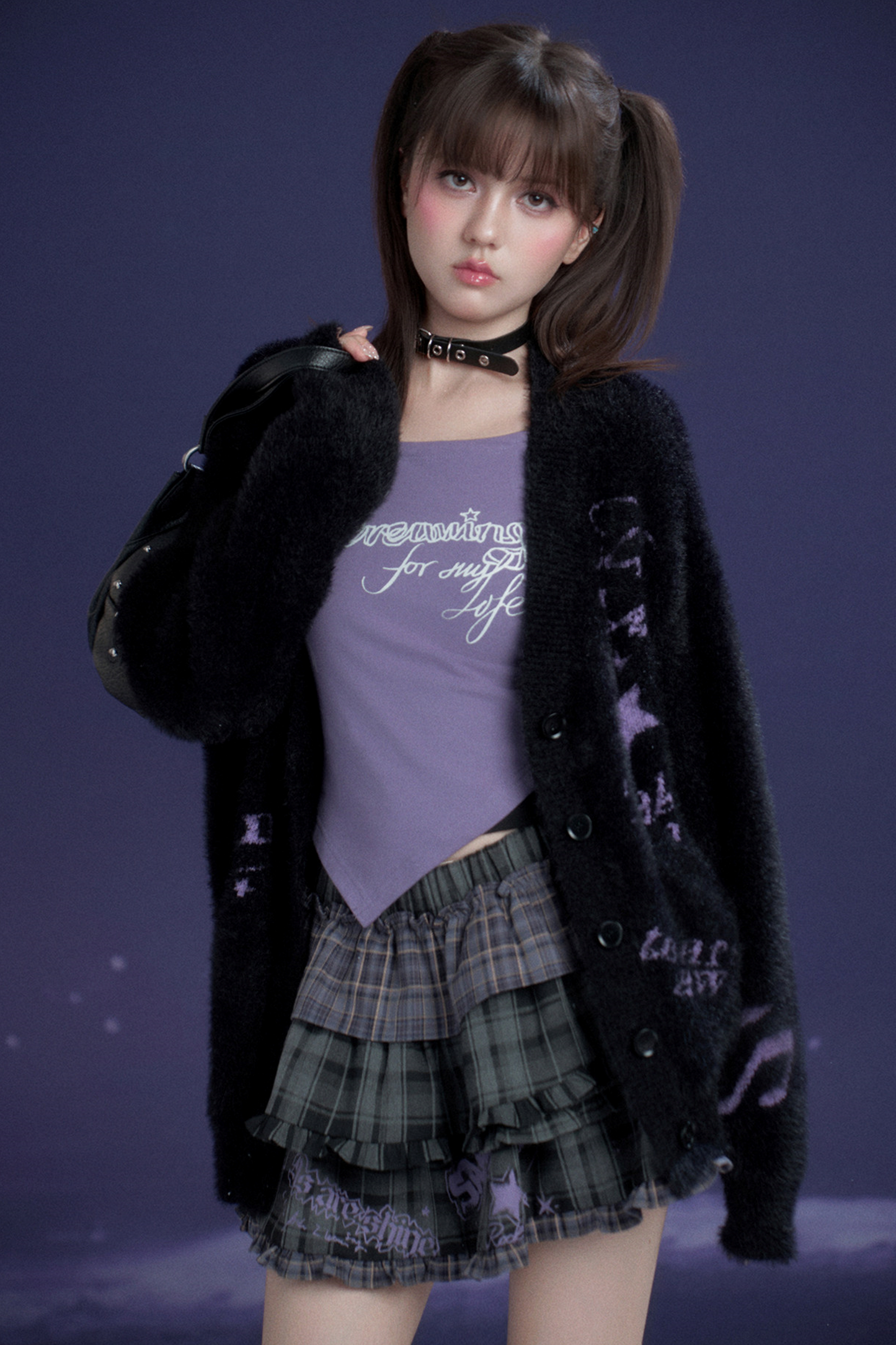 Black and Purple Desire Top