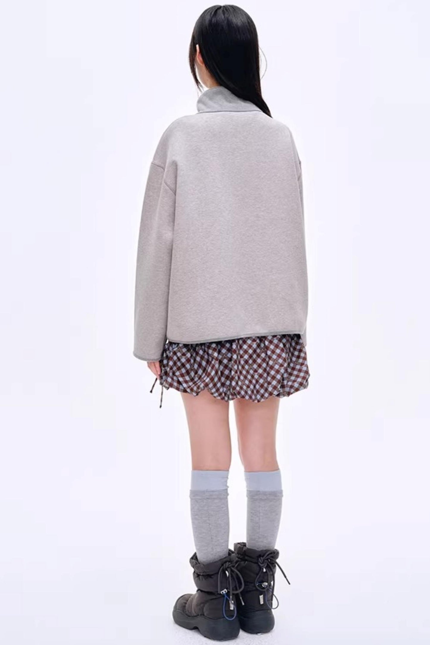 High-Gloss Two-Tone Slouch Socks
