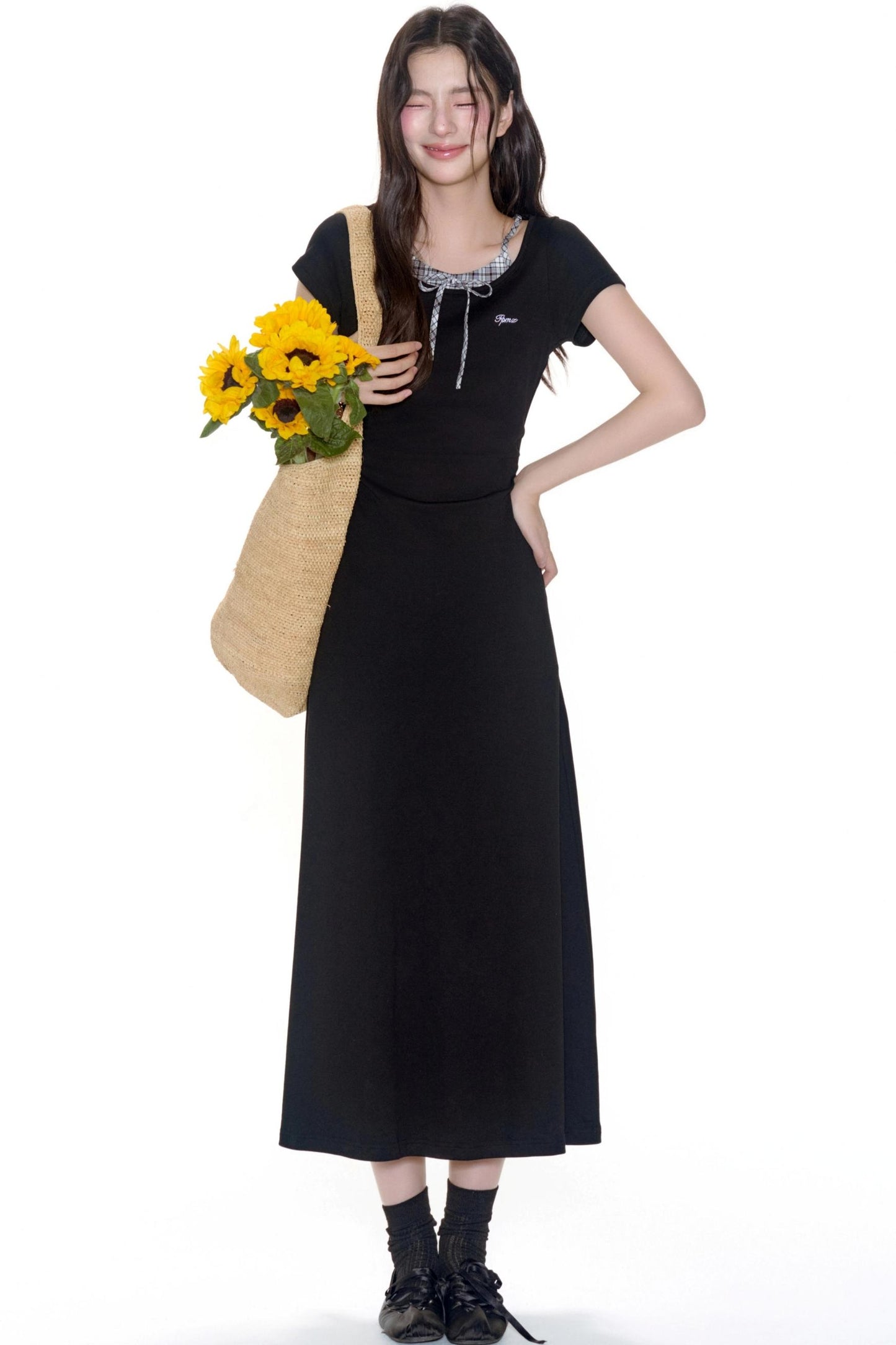 Color-Block Halter Dress