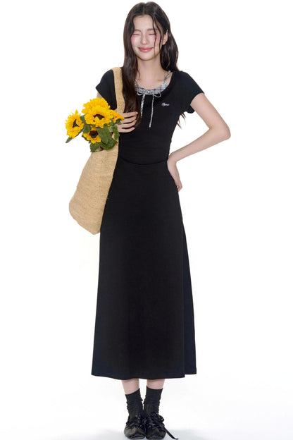 Color-Block Halter Dress