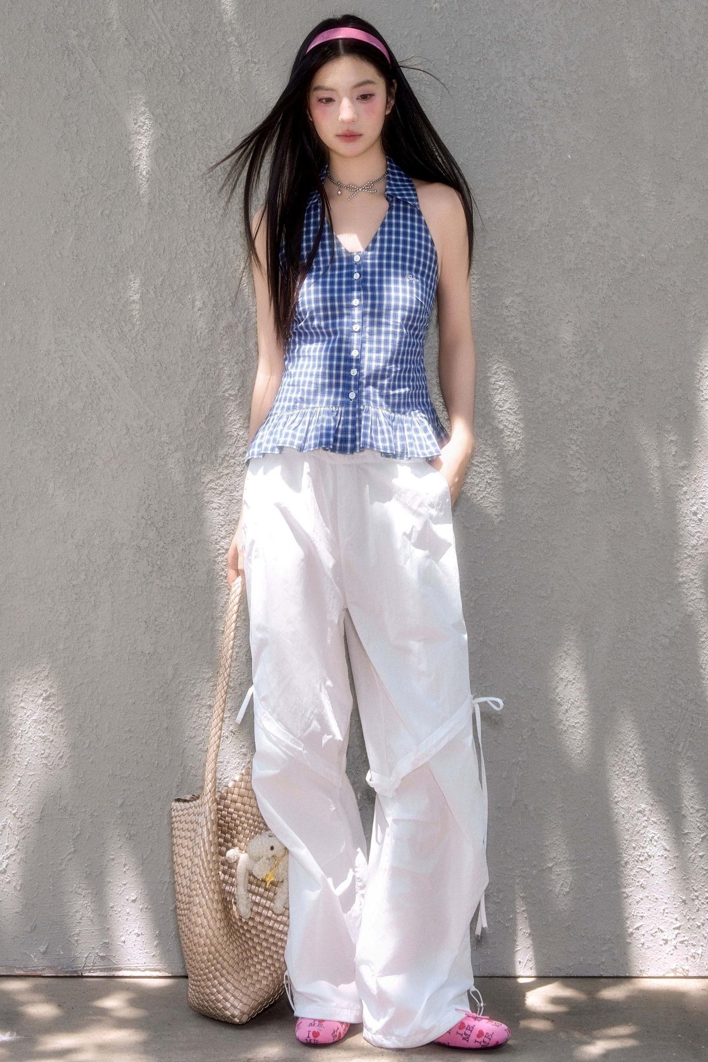 Chic Plaid Lace Vest