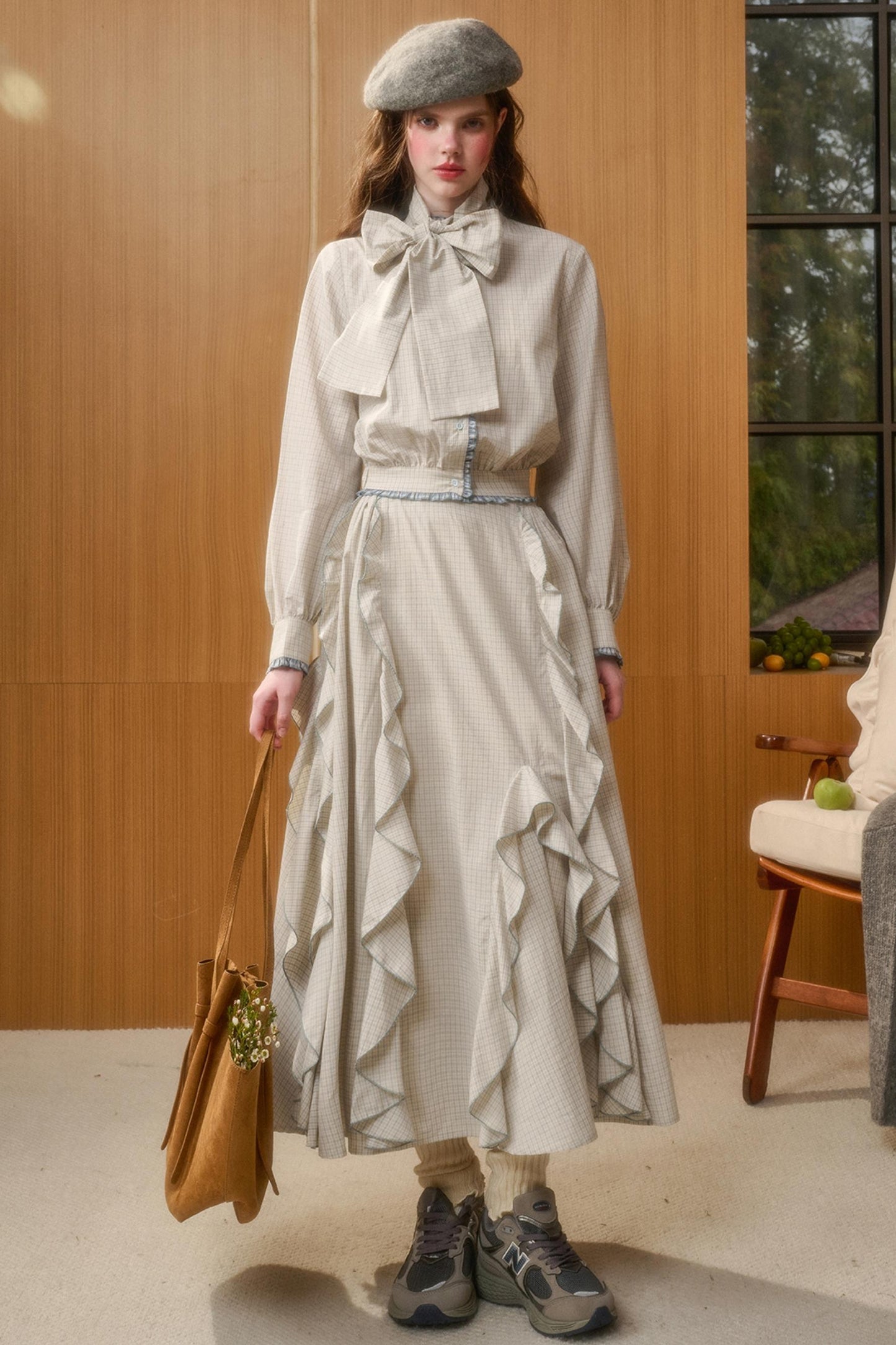 Gentle Wind Cotton Top & Skirt Set-Up