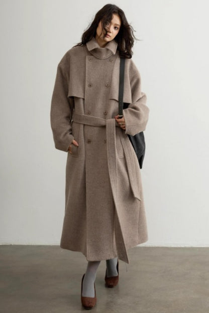 Retro Oatmeal Woolen Coat