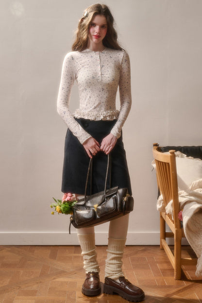 Milky Way Cotton Lace Top