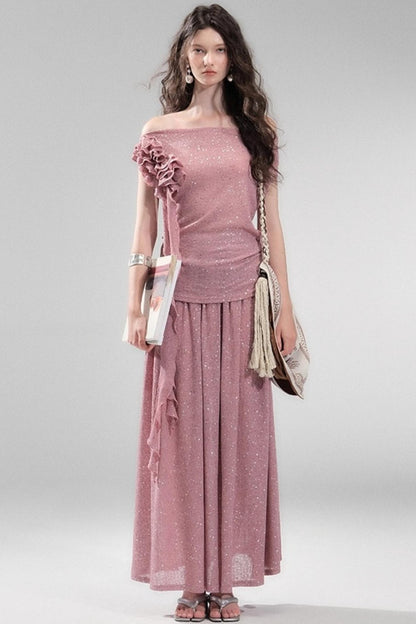 Stretch Knit Silver Top Set-Up