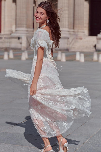 Morning Dew Lace Skirt Set-Up