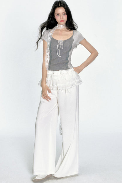 Color Clash Knit Tee