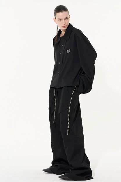 Two-Tone Oversized Long Sleeve Tee