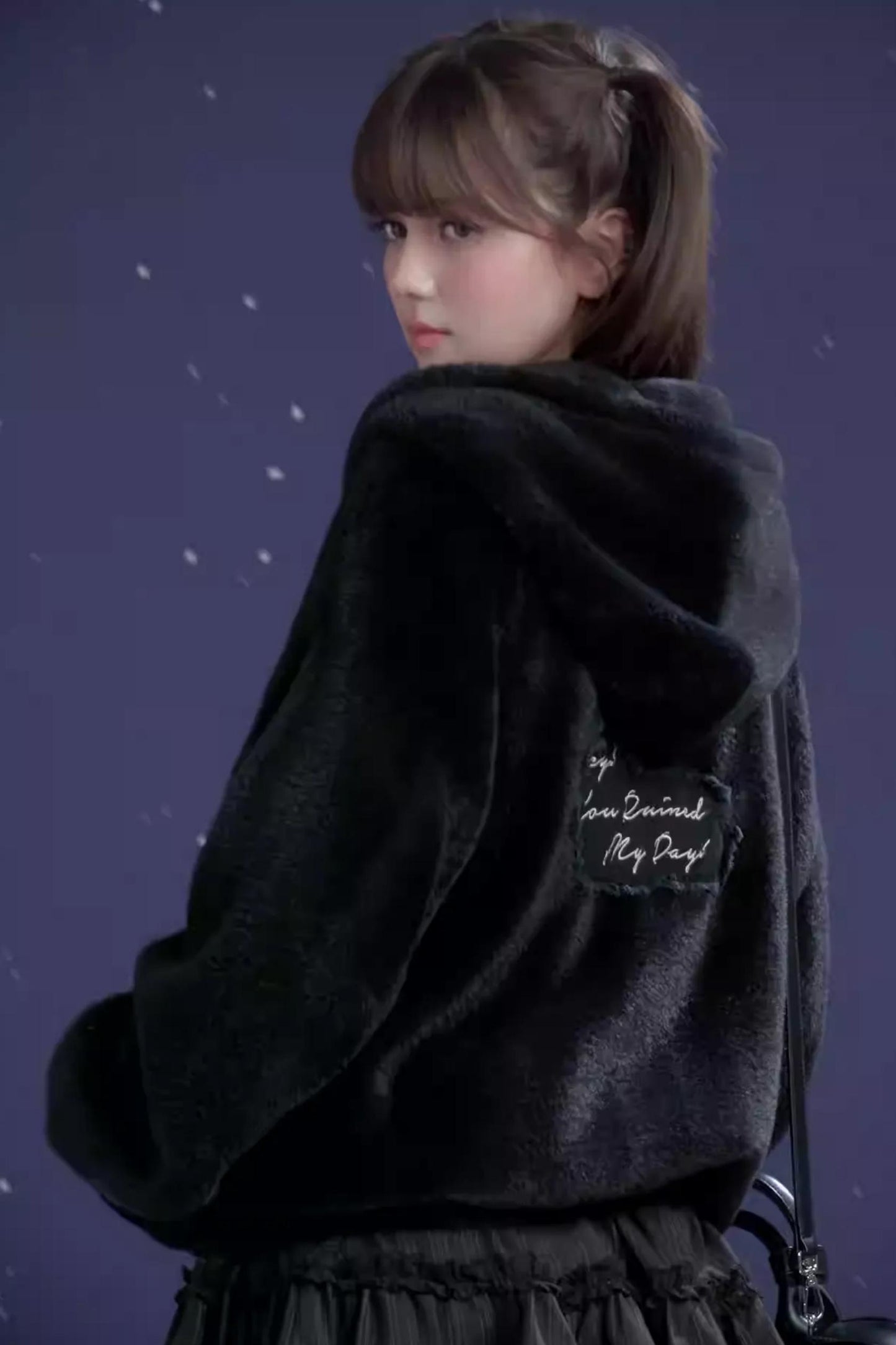 Black and Purple Velvet Jacket