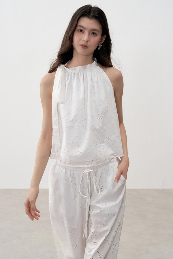 Resort Cut-Out Jacquard Camisole