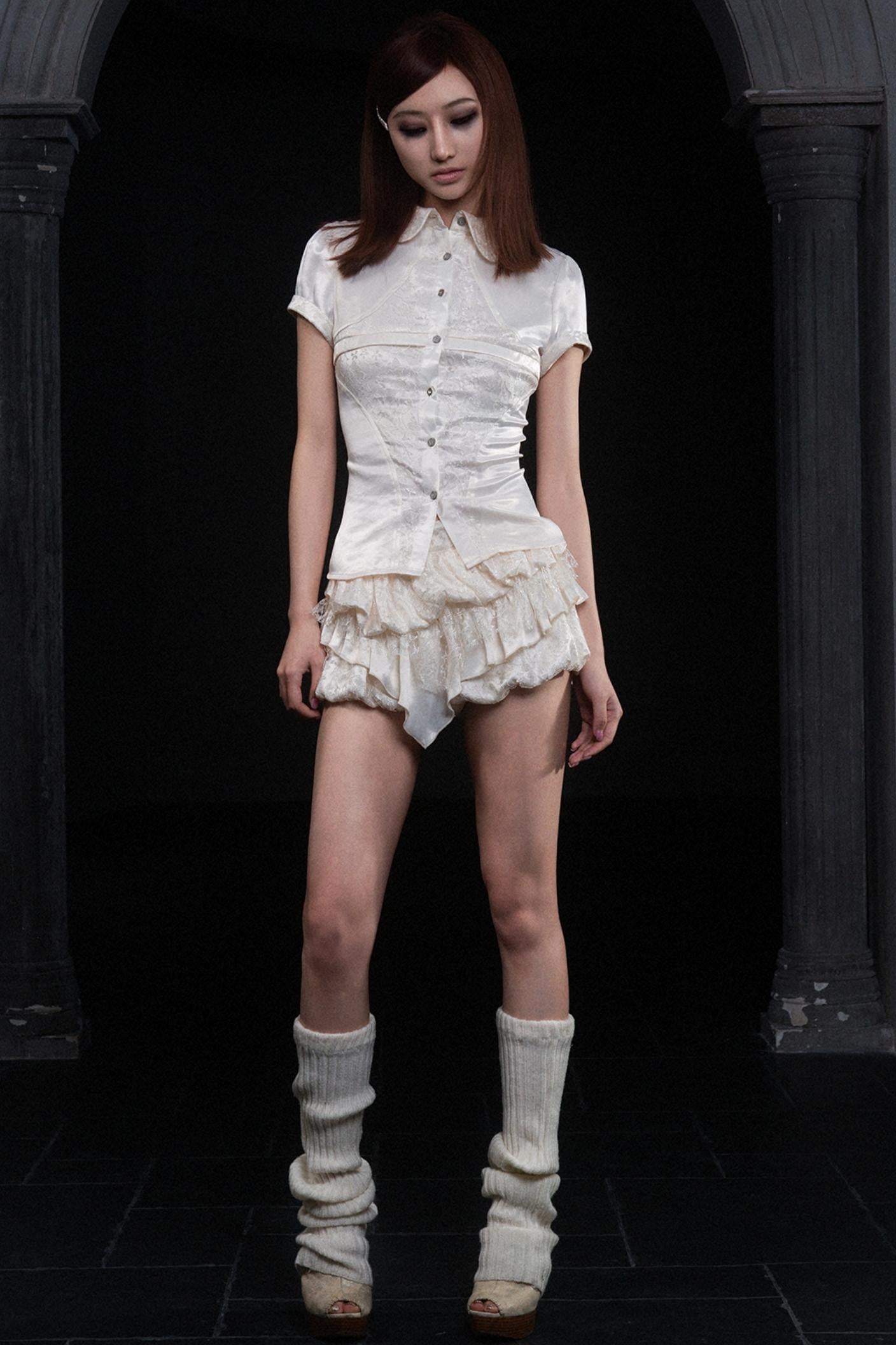 Satin Lace Doll Blouse