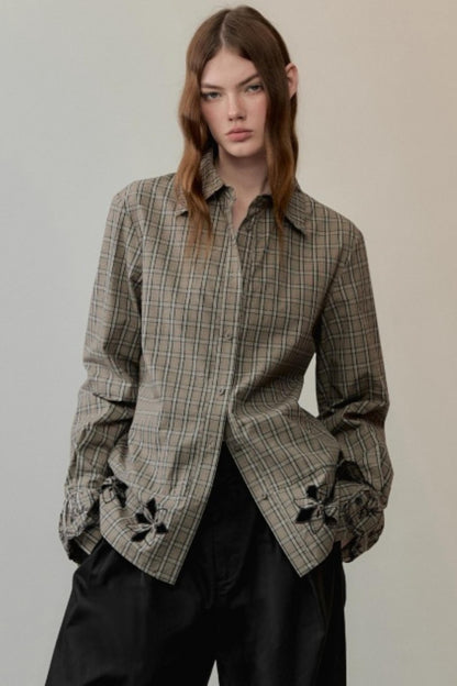 Lace Floral Embroidery Shirt Set-Up