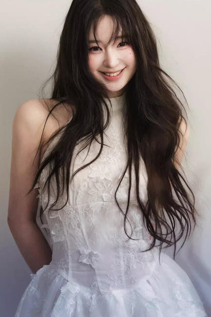 화이트 레이스 오프숄더 원피스