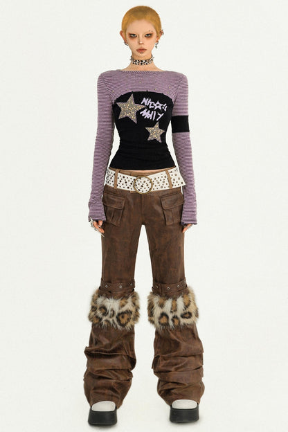 Shibuya Girl Striped Long-Sleeve Top